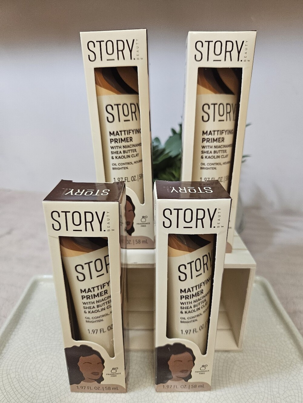 STORY BEAUTY OIL CONTROL FACIAL MATTIFYING PRIMER 4-PIECES